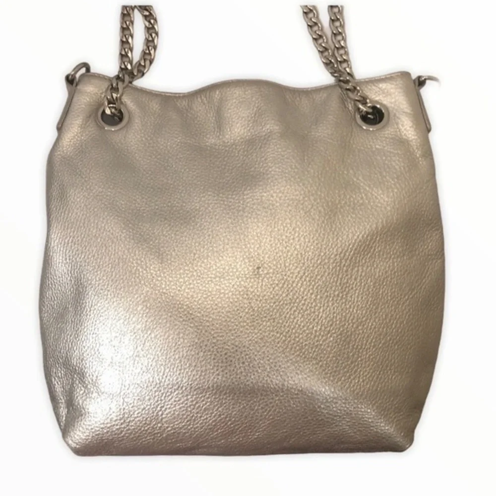 Michael kors silver metallic bag